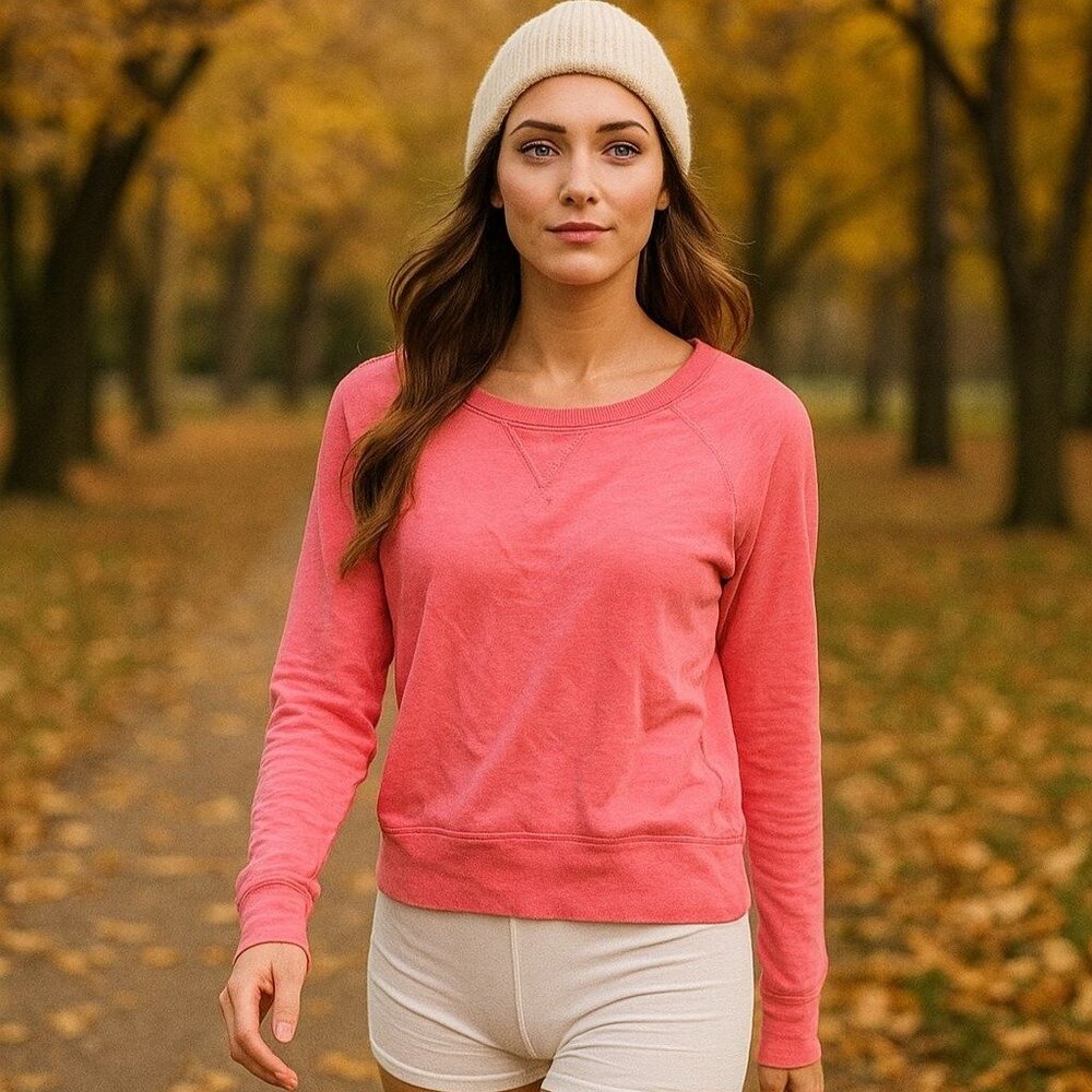 Xersion S Performancewear Neon Pink Activewear Long Sleeve Barbiecore Sweatshirt